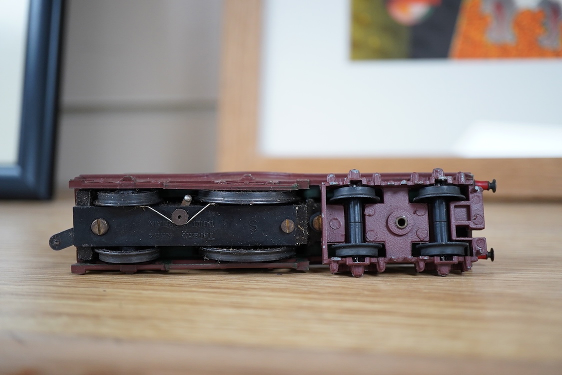 Three part-built 0 gauge railway brass and white metal locomotives by John Worsley; an ACE Products kit of an SR Bullied light Pacific with its original box, a SECR Wainwright H class 0-4-4T locomotive and an LNER class